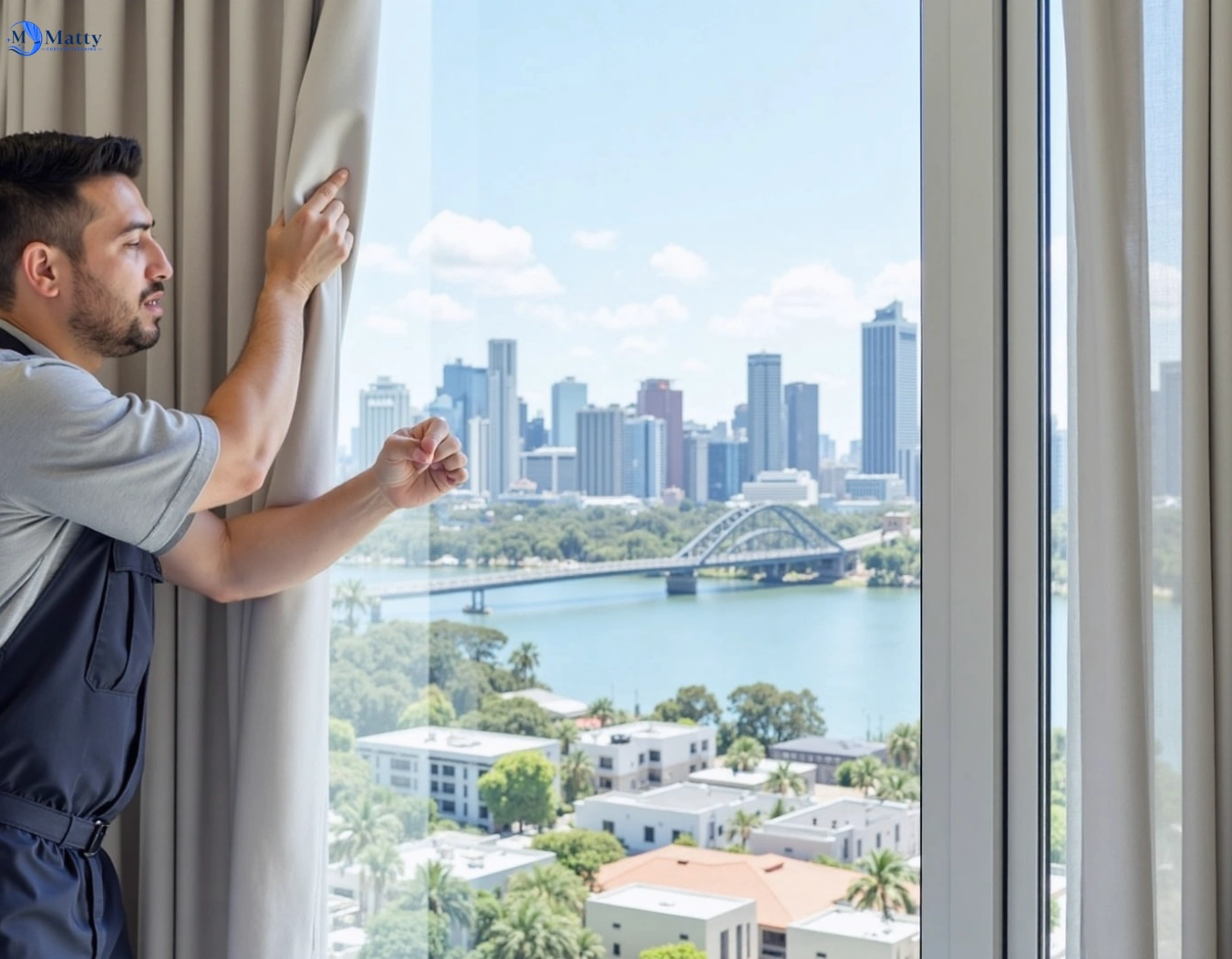 Professional curtain steam cleaning service truganina-vic QLD by Matty Curtain Cleaning
