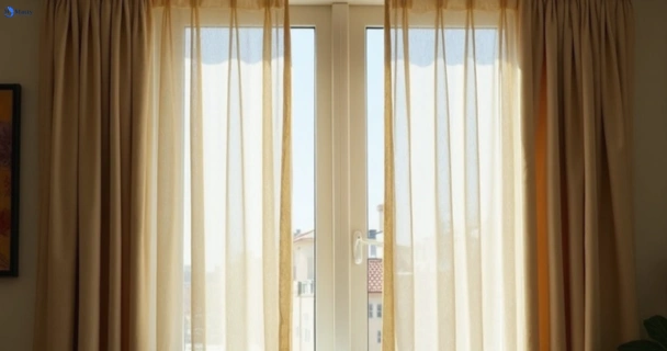 Dull dusty drapes in truganina-vic before professional cleaning